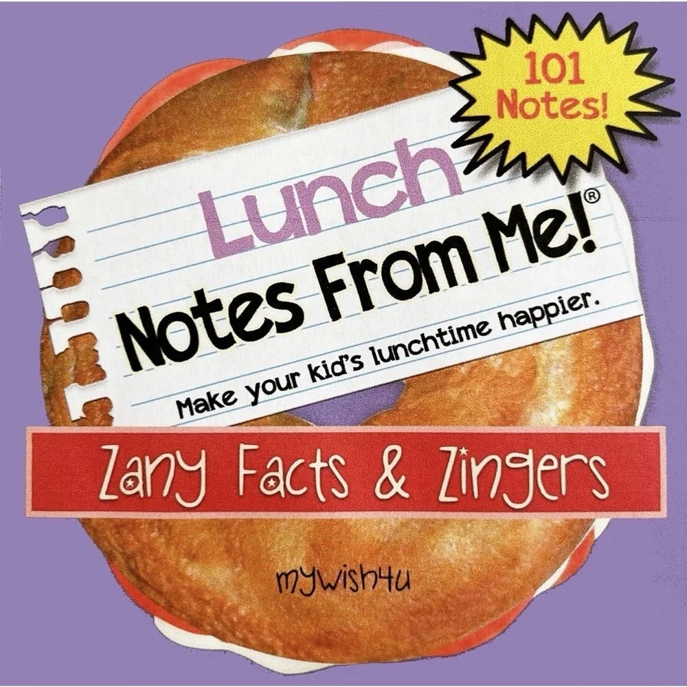 Lunch Notes From Me! Zany Facts & Zingers 101 Tear-Off Lunchbox Notes  Brand New